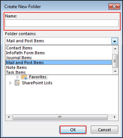 create new folder wizard (shared calendar exchange 2010)