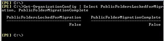 get organization config - public folder migration