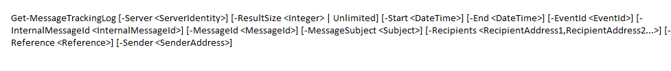 get message tracking log - Message Tracking In Exchange Server 2016