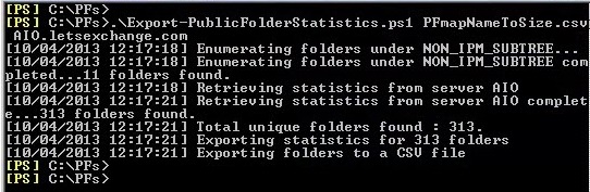 export public folder statistics - public folder migration