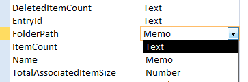 text to memo - comparing public folder item counts