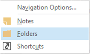 Navigation options (shared calendar exchange 2010)