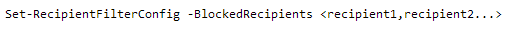 Build a block list during recipient filtering in Exchange