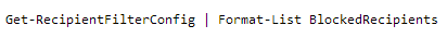 confirm Recipient Blocklist Using Exchange Management Shell