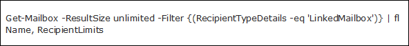 Get Mailbox Name & Recipient Limit - Manage Linked Mailbox Delegation