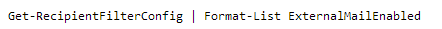 confirm recipient filtering in Exchange for external users