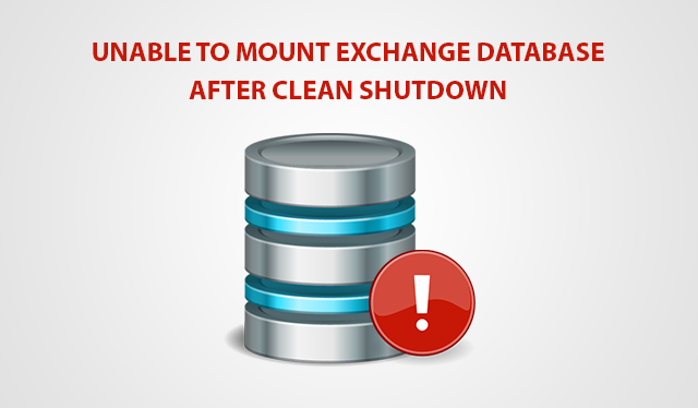 exchange database won't mount