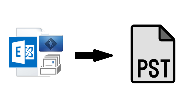 extract public folder and private mailbox from edb to pst