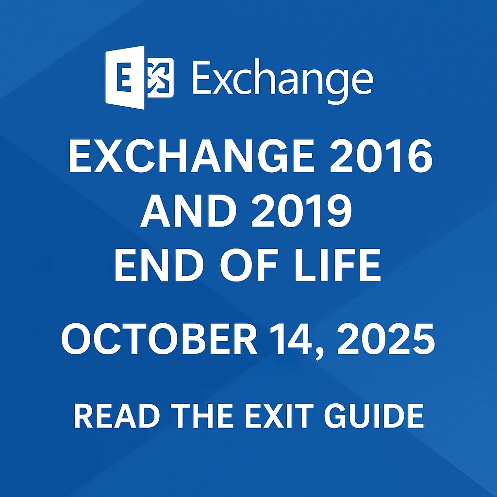 Exchange 2016 and 2019 end of life